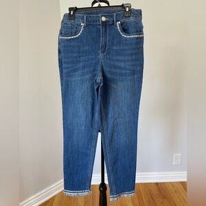 Christopher & Banks new with tag size 10  high waist fray trim detail hem crop